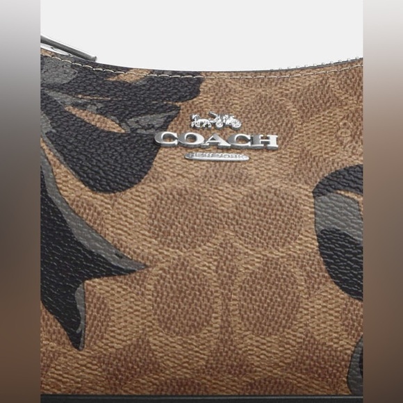 New COACH Teri Mini Crossbody Bag In Signature Canvas With Bow Print - Picture 7 of 10